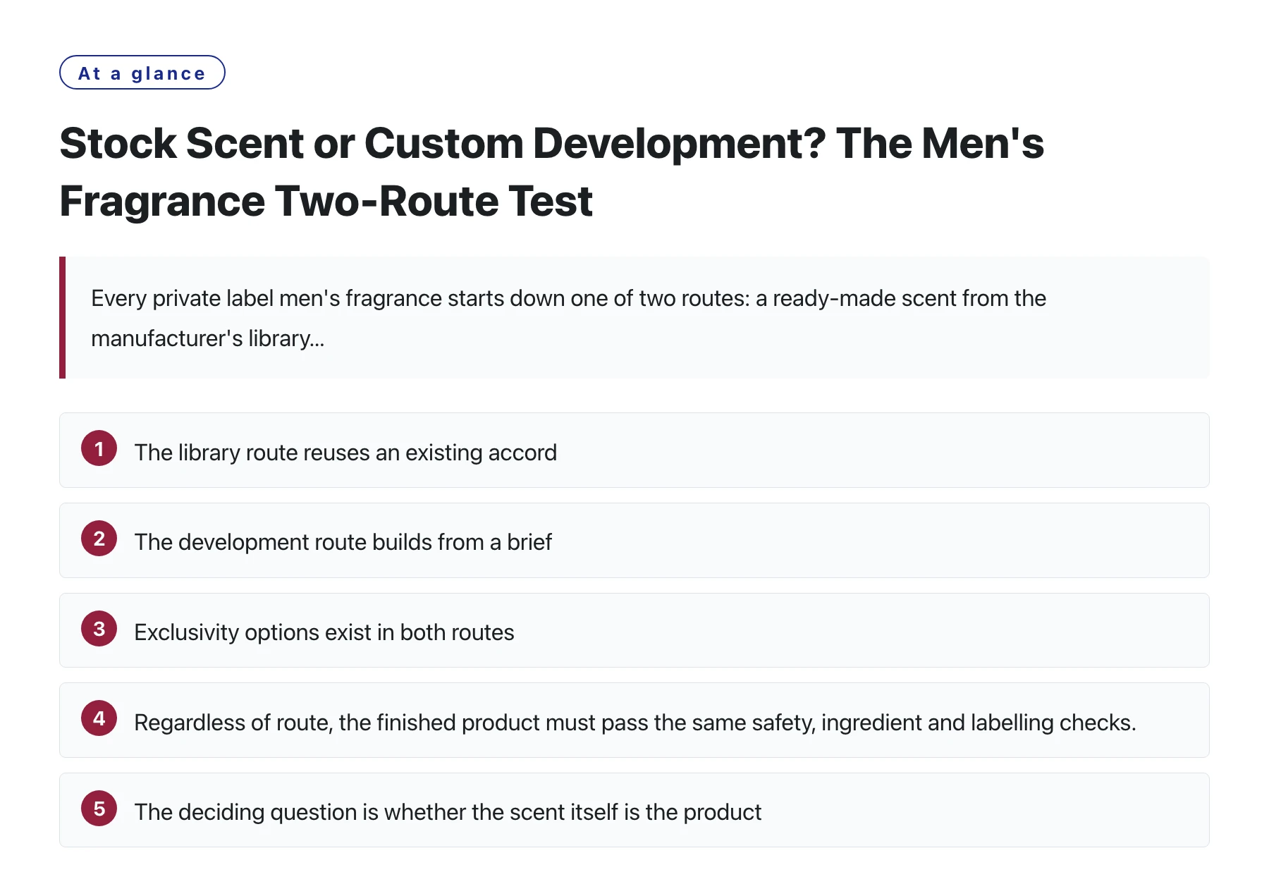 Stock Scent or Custom Development? The Men's Fragrance Two-Route Test——全文要点速览